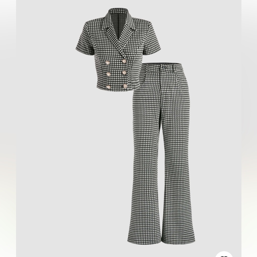 Cider Matching Set in Houndstooth